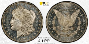 1878-S $1 MS62DMPL