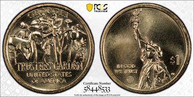 2019-D $1 American Innovation GA Trustees' Garden Pos. B First Strike MS67