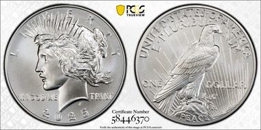 2025 $1 Peace Dollar MS70