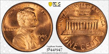 1985-D 1C MS66+ RD