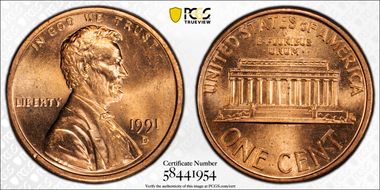 1991-D 1C MS64RD