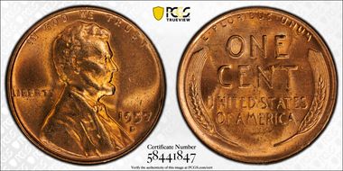 1957-D 1C MS64RD