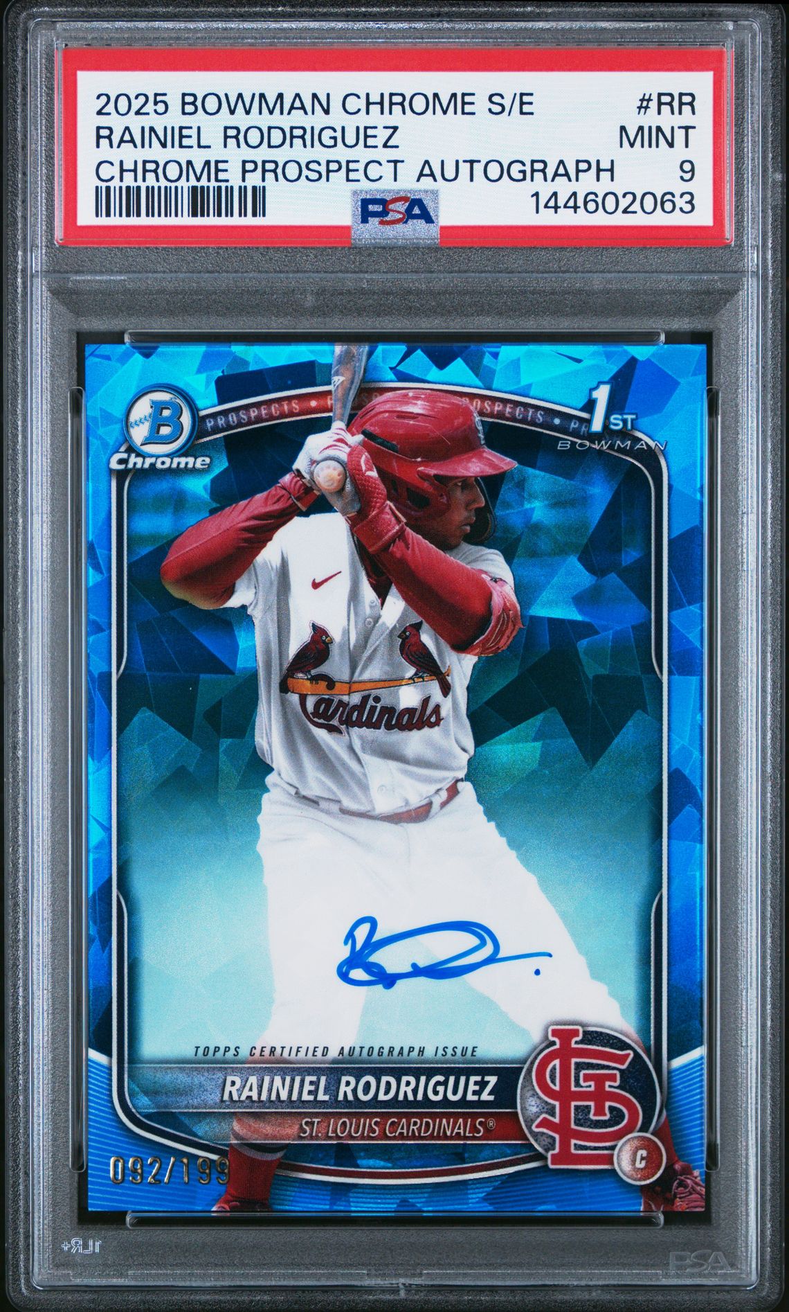 2025 Bowman Chrome BOWMAN CHROME SAPPHIRE EDITION CHROME PROSPECTS AUTOGRAPHS #RR Rainiel Rodriguez front