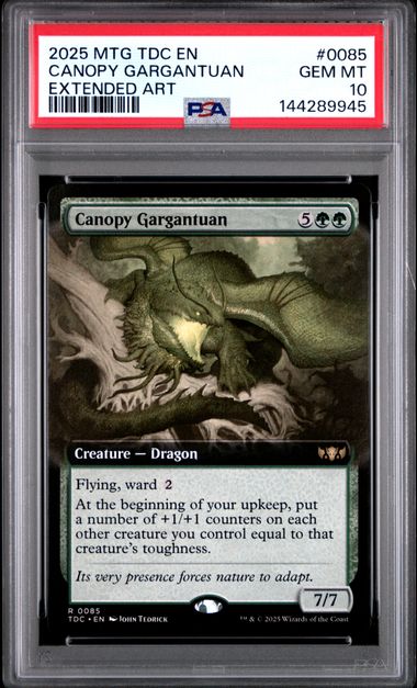 2025 MTG Tdc En Extended Art #0085 Canopy Gargantuan front