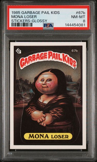 1985 Topps GARBAGE PAIL KIDS STICKERS STICKERS-GLOSSY #67B Mona Loser front