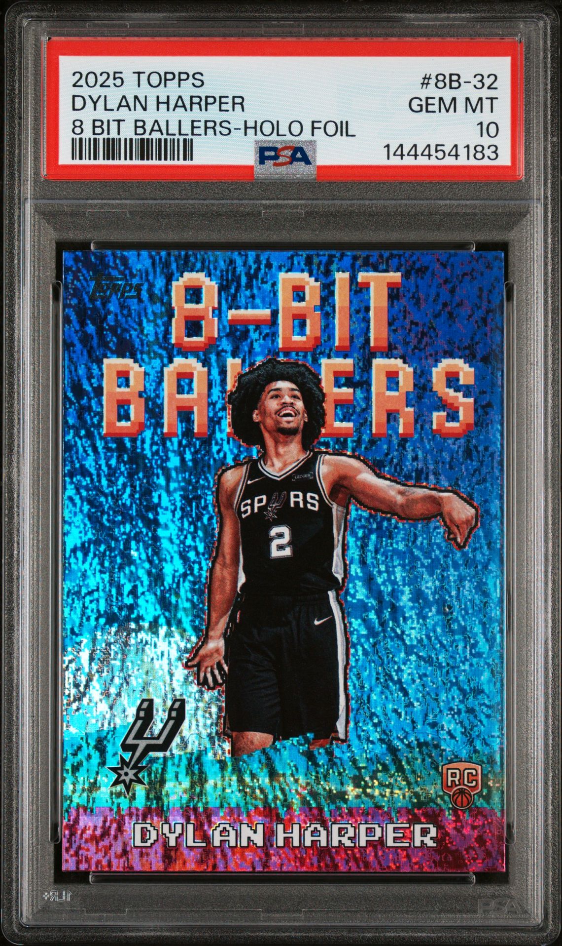 2025 Topps TOPPS 8 BIT BALLERS HOLO FOIL #8B-32 Dylan Harper front