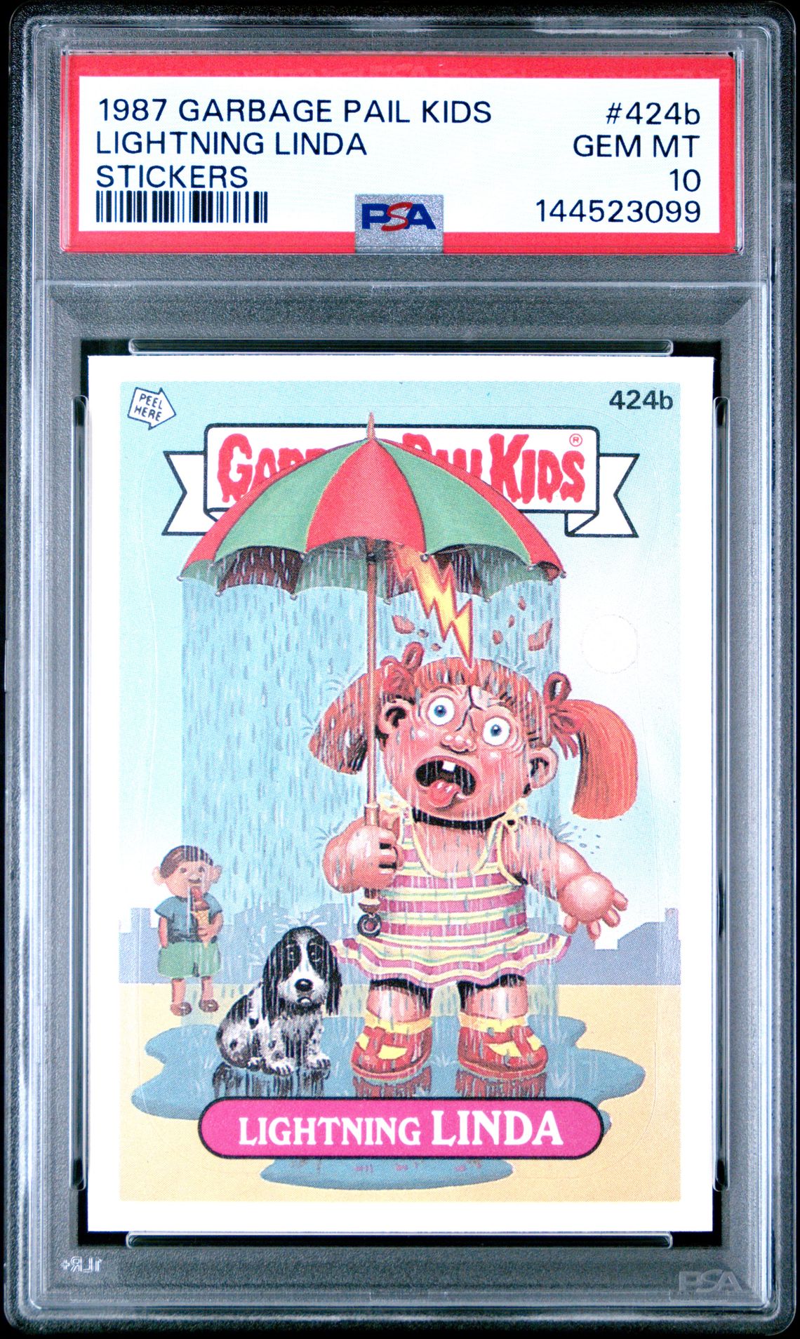 1987 Topps GARBAGE PAIL KIDS STICKERS #424B Lightning Linda front