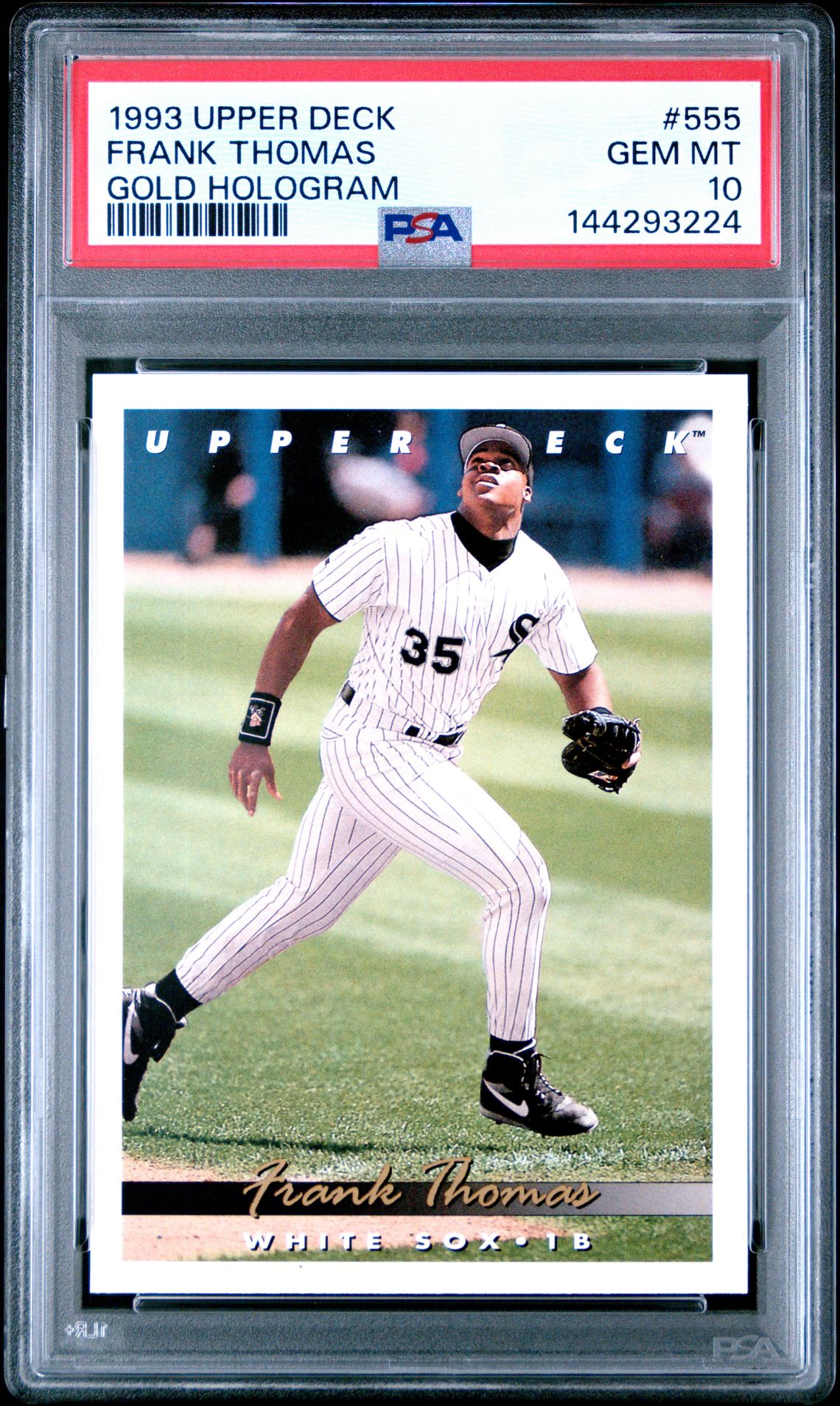 1993 Upper Deck UPPER DECK GOLD HOLOGRAM #555 Frank Thomas front
