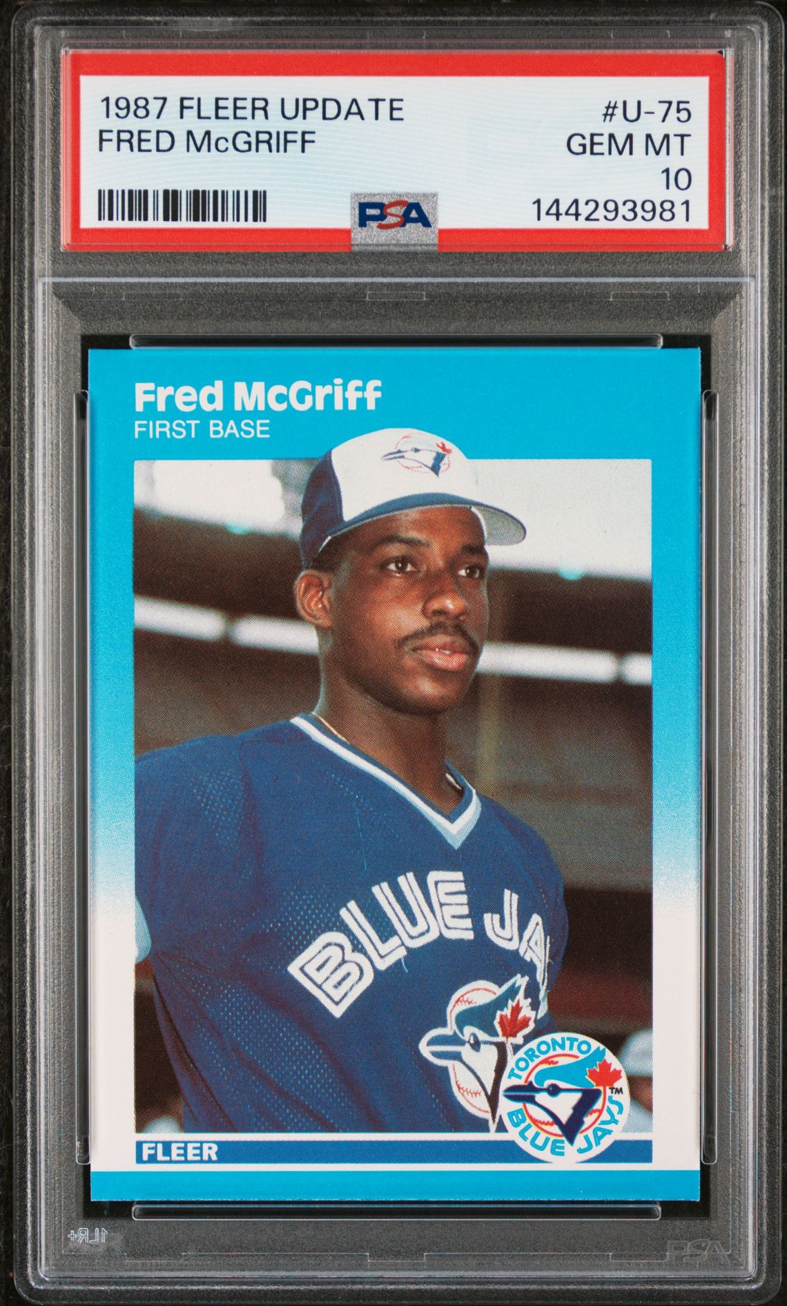 1987 Fleer FLEER UPDATE #U-75 Fred Mcgriff front