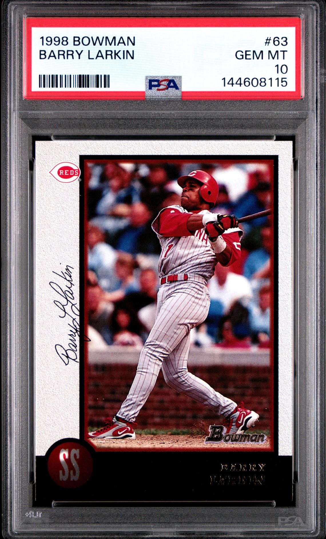 1998 Bowman #63 Barry Larkin front