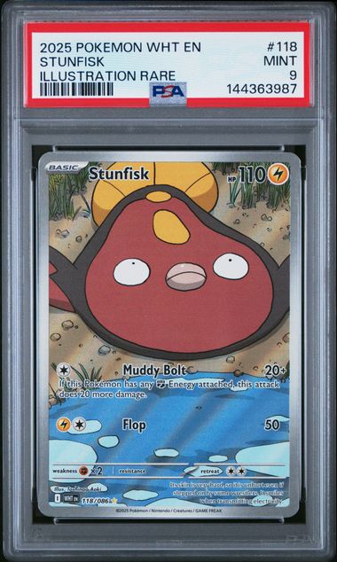 2025 Pokemon White Flare ILLUSTRATION RARE #118 Stunfisk front