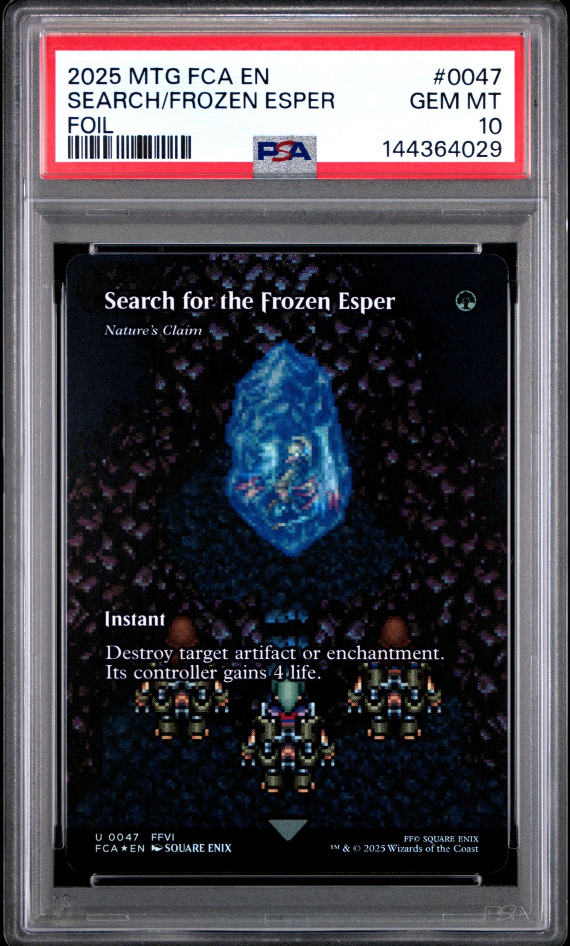 2025 MTG MAGIC THE GATHERING FINAL FANTASY THROUGH THE AGES FOIL #0047 Search/Frozen Esper front