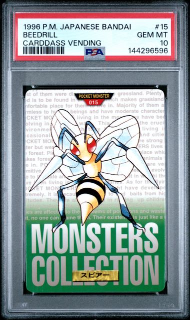 Beedrill card PSA 10, cert 144296596