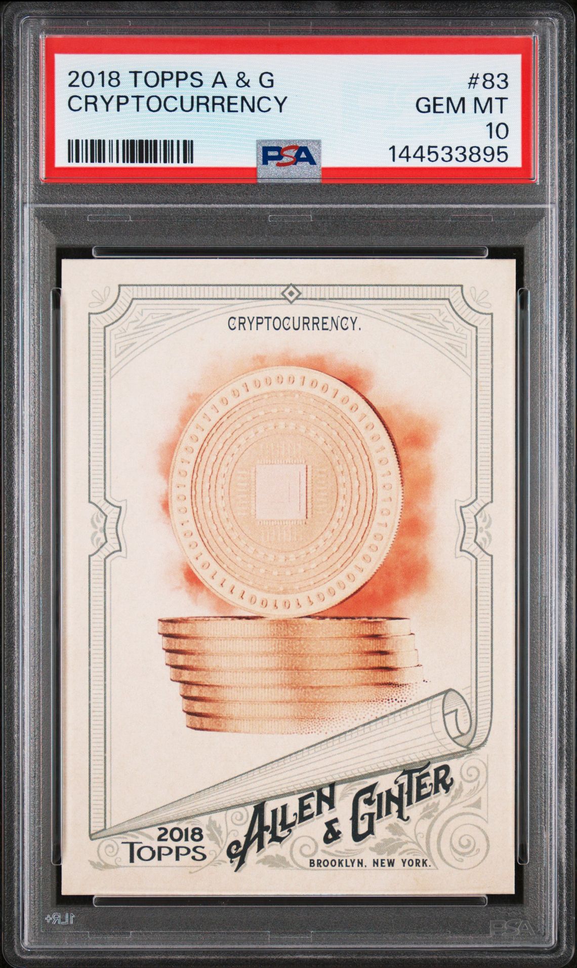 2018 Topps TOPPS ALLEN & GINTER #83 Cryptocurrency front
