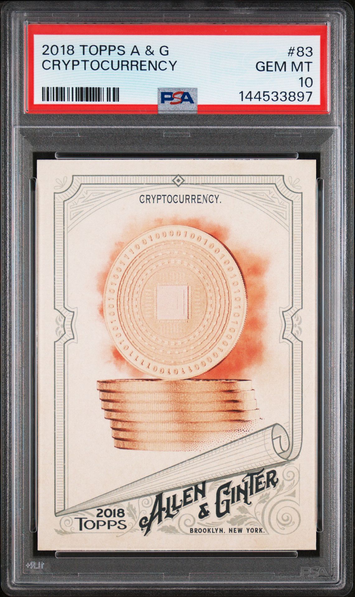 2018 Topps TOPPS ALLEN & GINTER #83 Cryptocurrency front