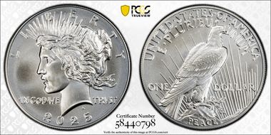 2025 $1 Peace Dollar First Strike MS69