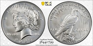 2025 $1 Peace Dollar First Strike MS69