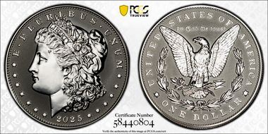 2025-S $1 Morgan Dollar Rev PR Two-Coin Reverse Proof Set First Strike PR69