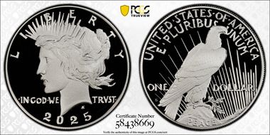 2025-S $1 Peace Dollar First Strike PR70DCAM
