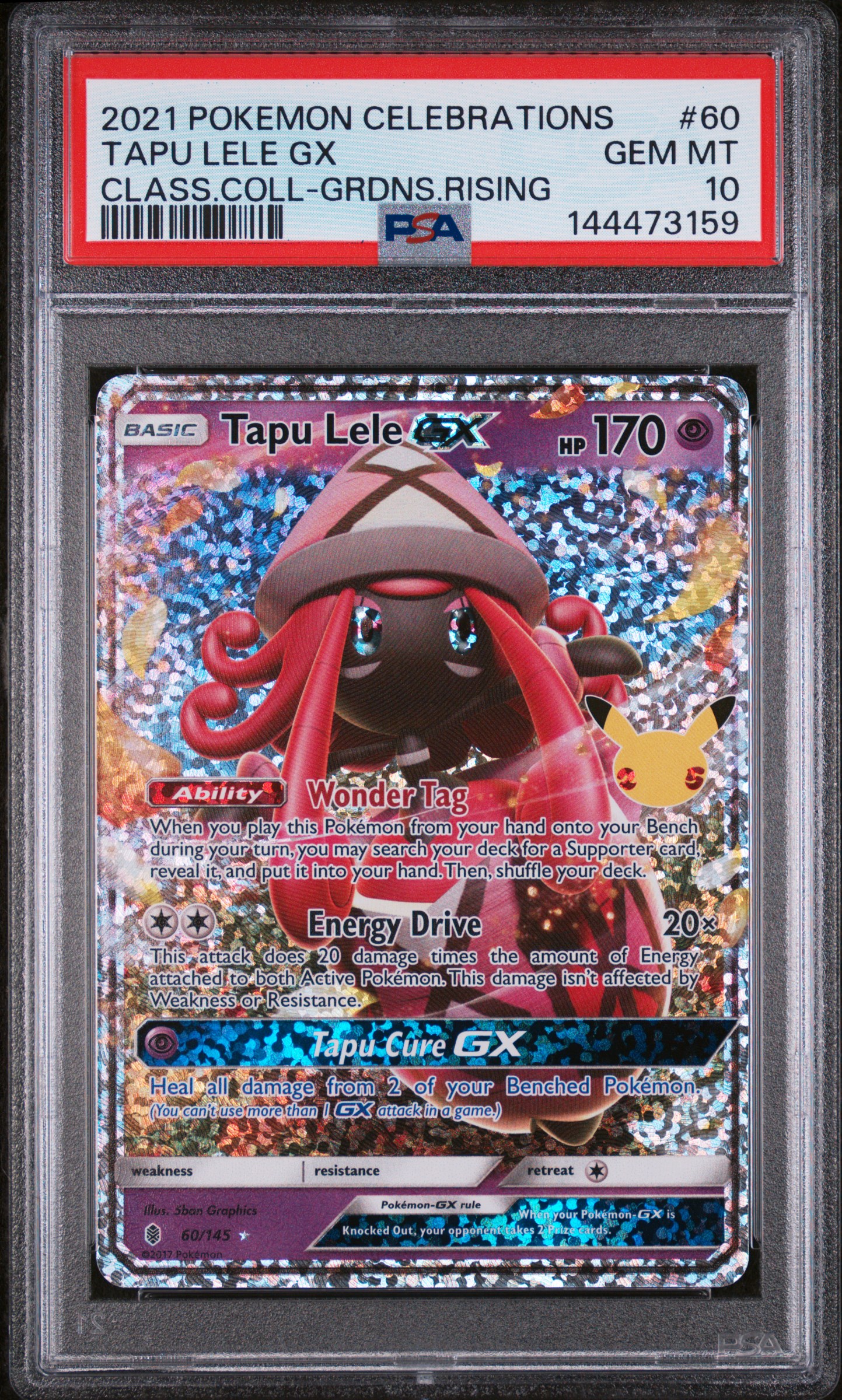 2021 #60 Tapu Lele GX PSA 10 Celebrations Classic Collection Pokemon
