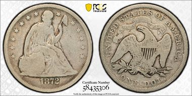 1872 $1 OC-8 G6