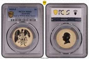 2025-P $1 End of WWII 80th Anniv. MS69