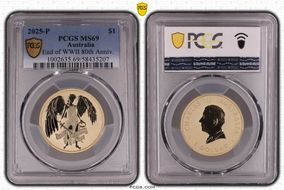 2025-P $1 End of WWII 80th Anniv. MS69