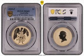 2025-P $1 End of WWII 80th Anniv. MS69