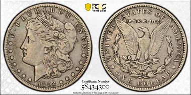 1892-S $1 VF20