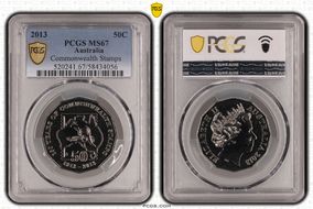 2013 50C Commonwealth Stamps MS67