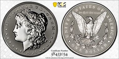 2025-S $1 Morgan Dollar Rev PR Two-Coin Reverse Proof Set PR70
