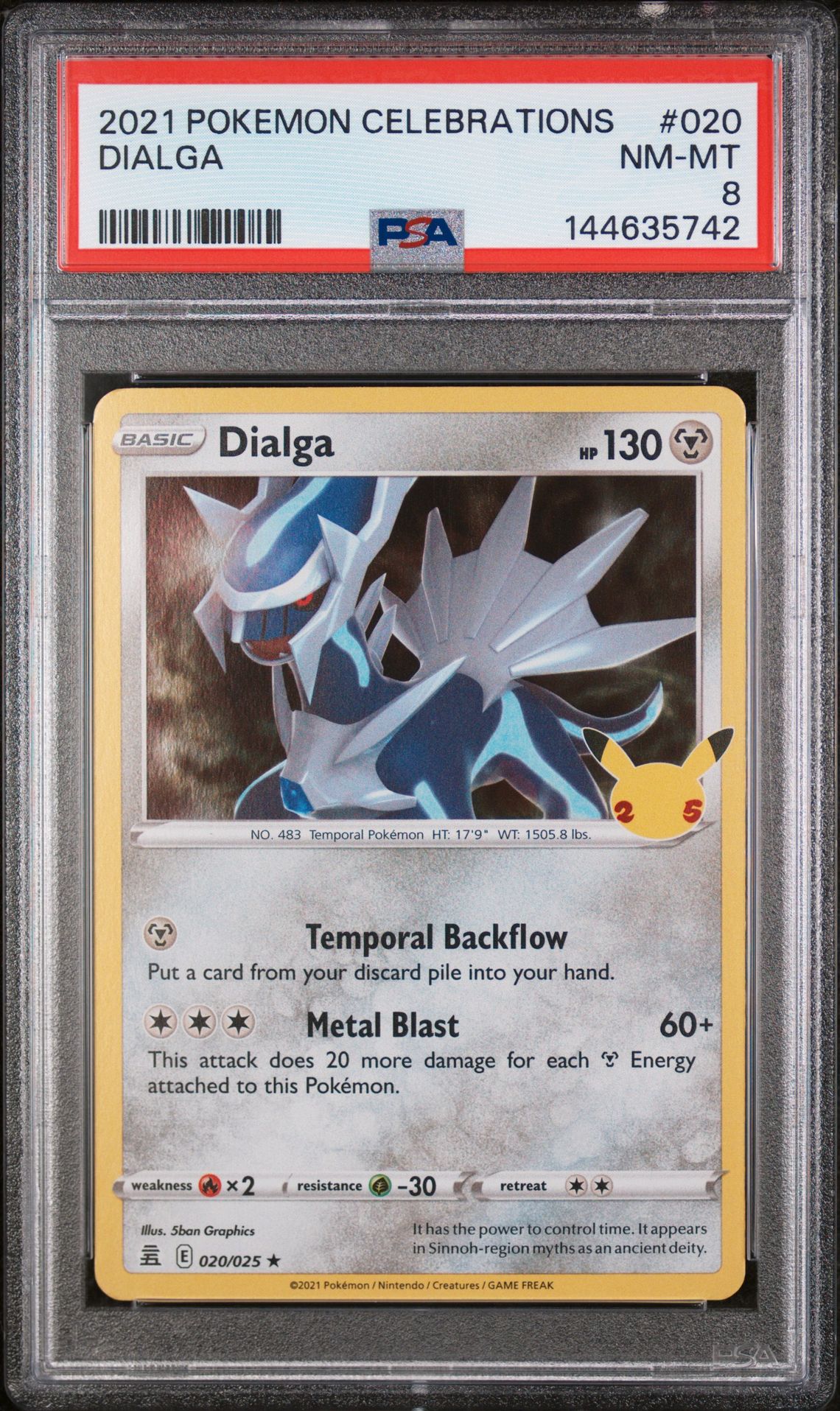 2021 Pokemon POKEMON CELEBRATIONS #020 Dialga front