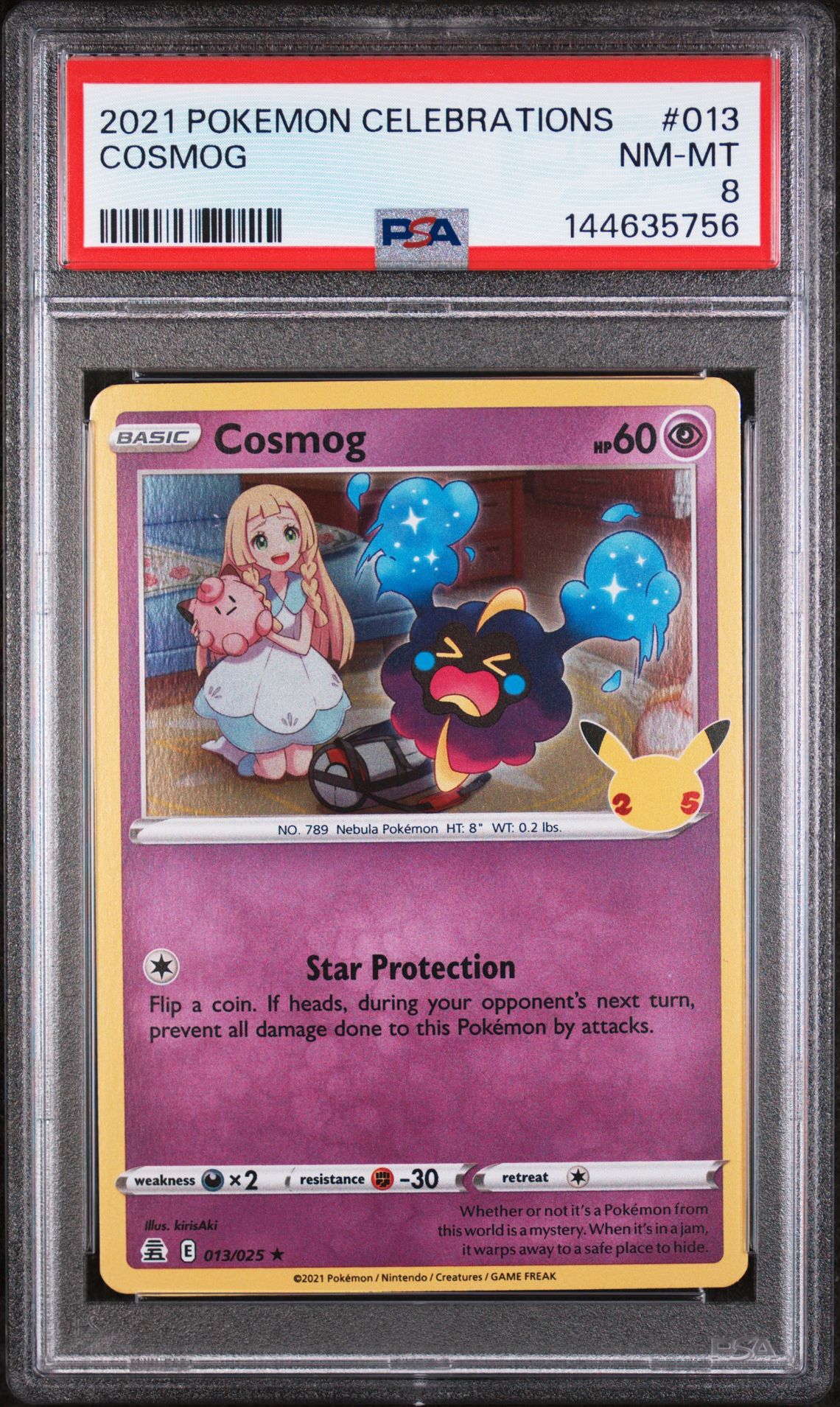 2021 Pokemon POKEMON CELEBRATIONS #013 Cosmog front