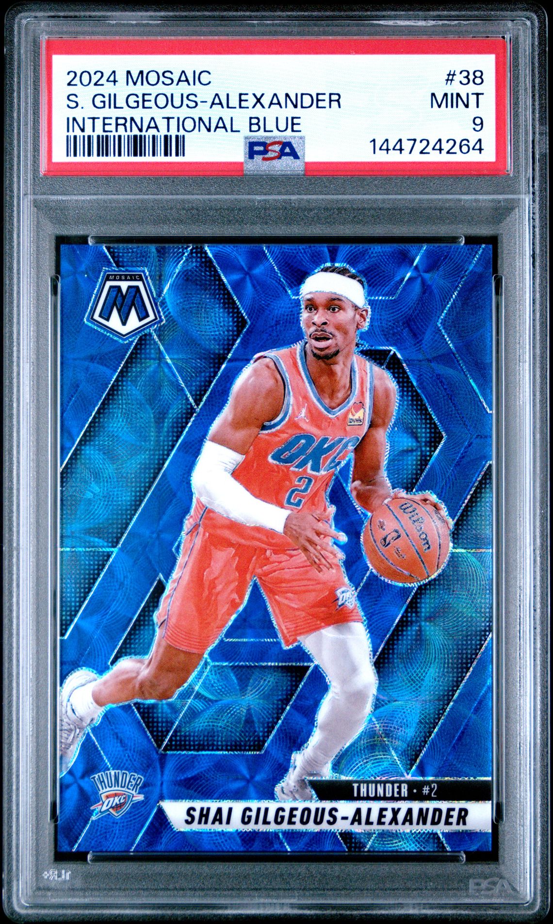2024 Panini PANINI MOSAIC INTERNATIONAL BLUE #38 S. Gilgeous-Alexander front