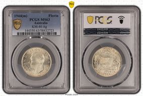 1944(m) Florin KM-40  Ag MS63