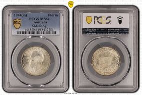 1944(m) Florin KM-40  Ag MS64