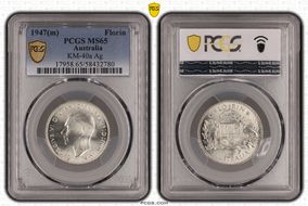 1947(m) Florin KM-40a  Ag MS65