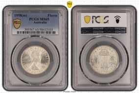 1958(m) Florin KM-60 Ag MS65