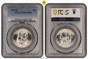 1953-D 50C MS64FBL
