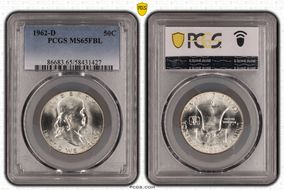1962-D 50C MS65FBL