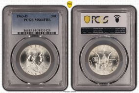 1963-D 50C MS64FBL