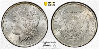 1887 $1 MS65