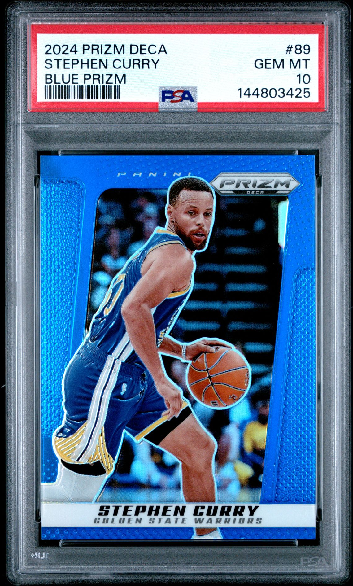 2024 Panini PANINI PRIZM DECA BLUE PRIZM #89 Stephen Curry front