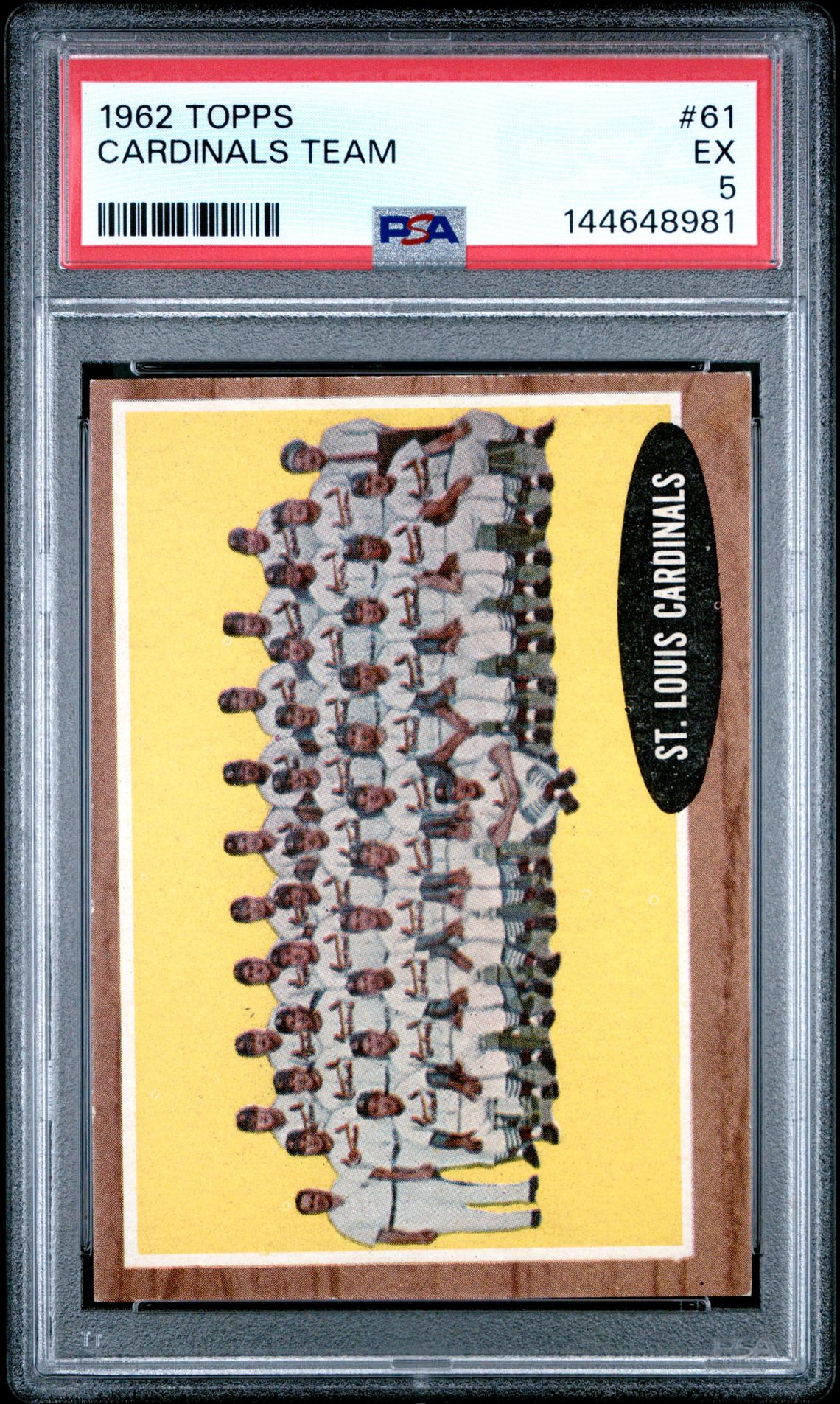 1962 Topps TOPPS #61 Cardinals Team front