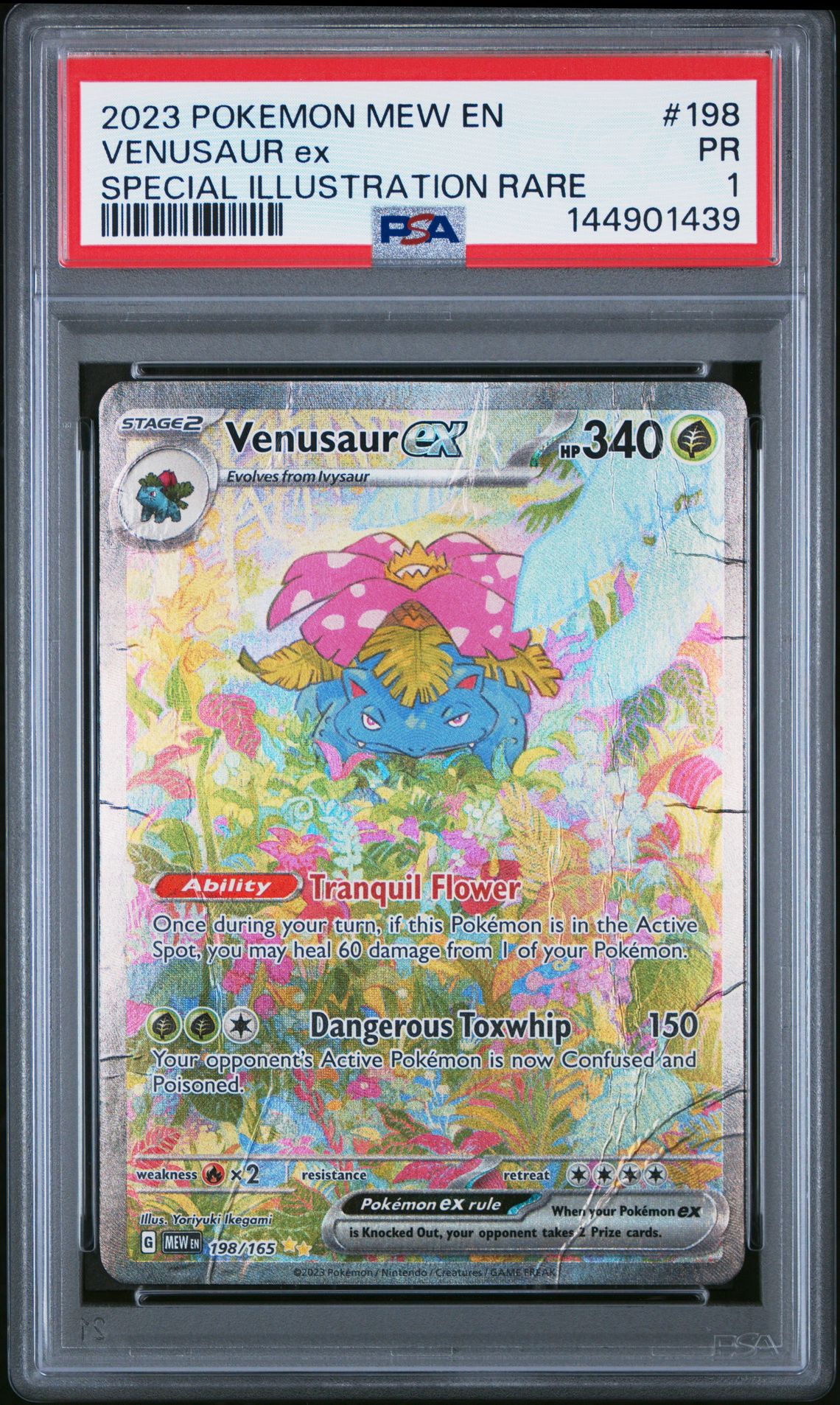 2023 Pokemon POKEMON MEW EN-151 Illustration Rare #198 Venusaur Ex front