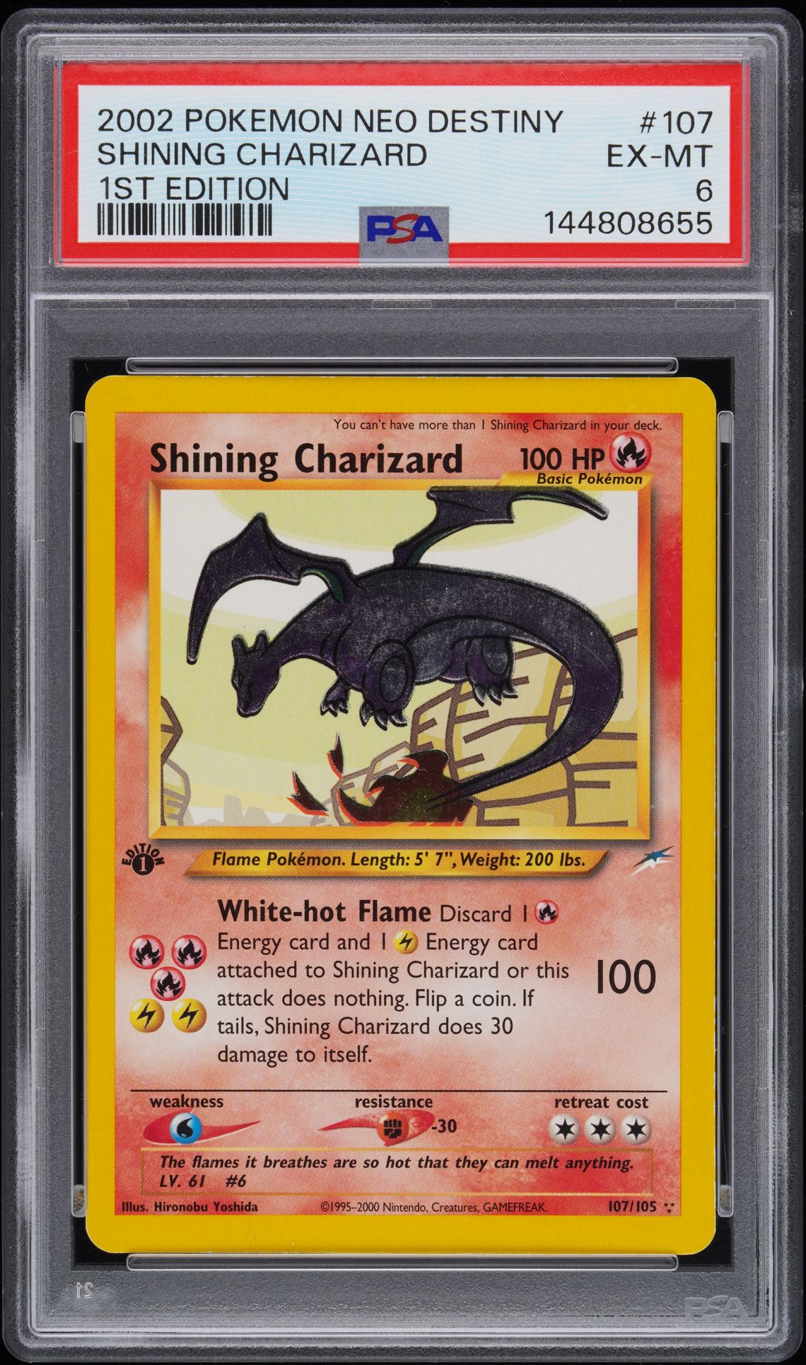 2002 Pokemon Neo Destiny 1st Edition #107 Shining Charizard front