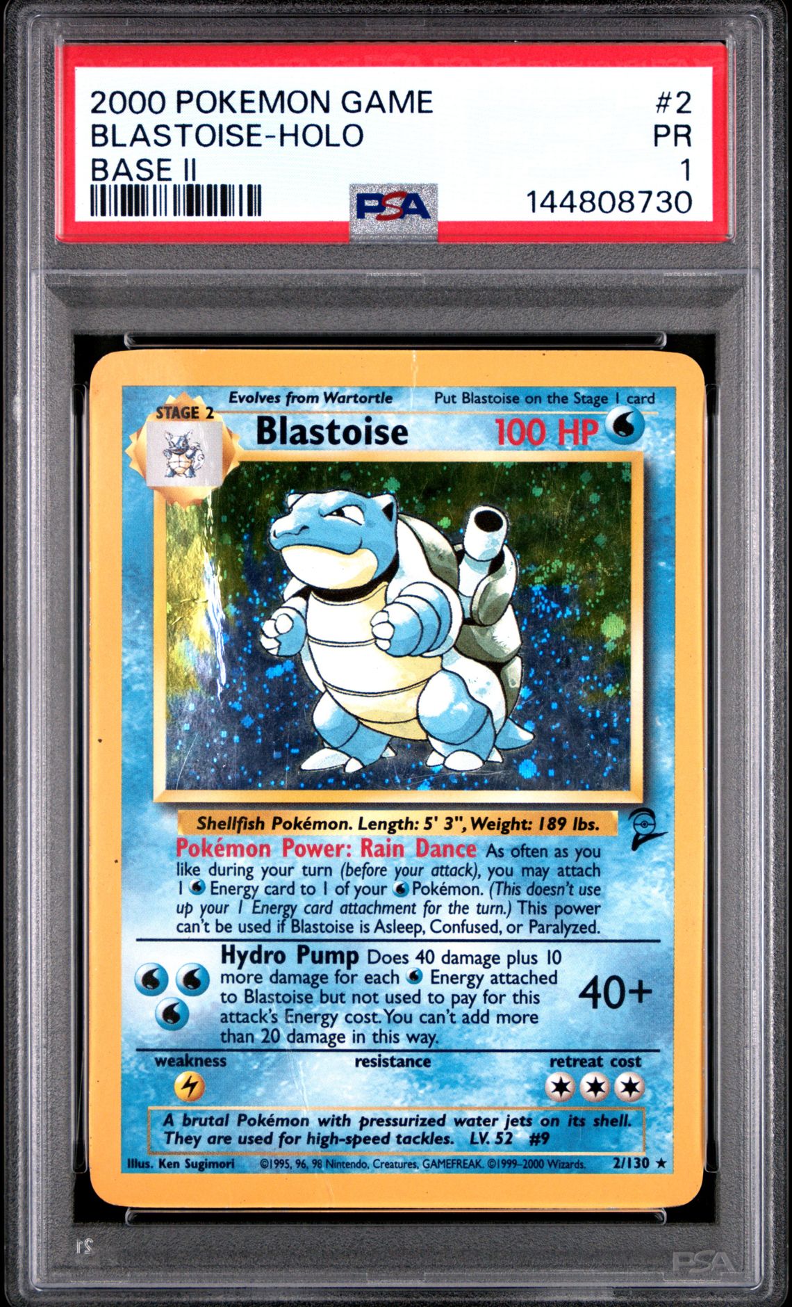 2000 Pokemon POKEMON GAME BASE II BASE II #2 Blastoise-Holo front