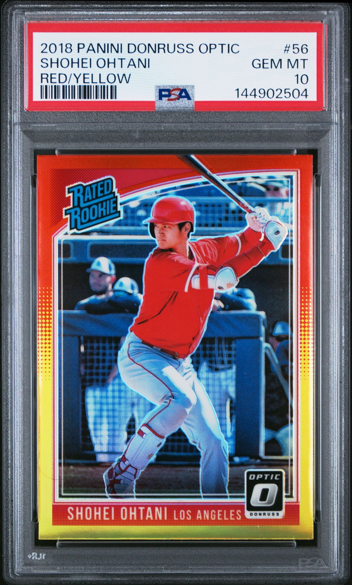 2018 Panini Donruss Optic RED/YELLOW #56 Shohei Ohtani front