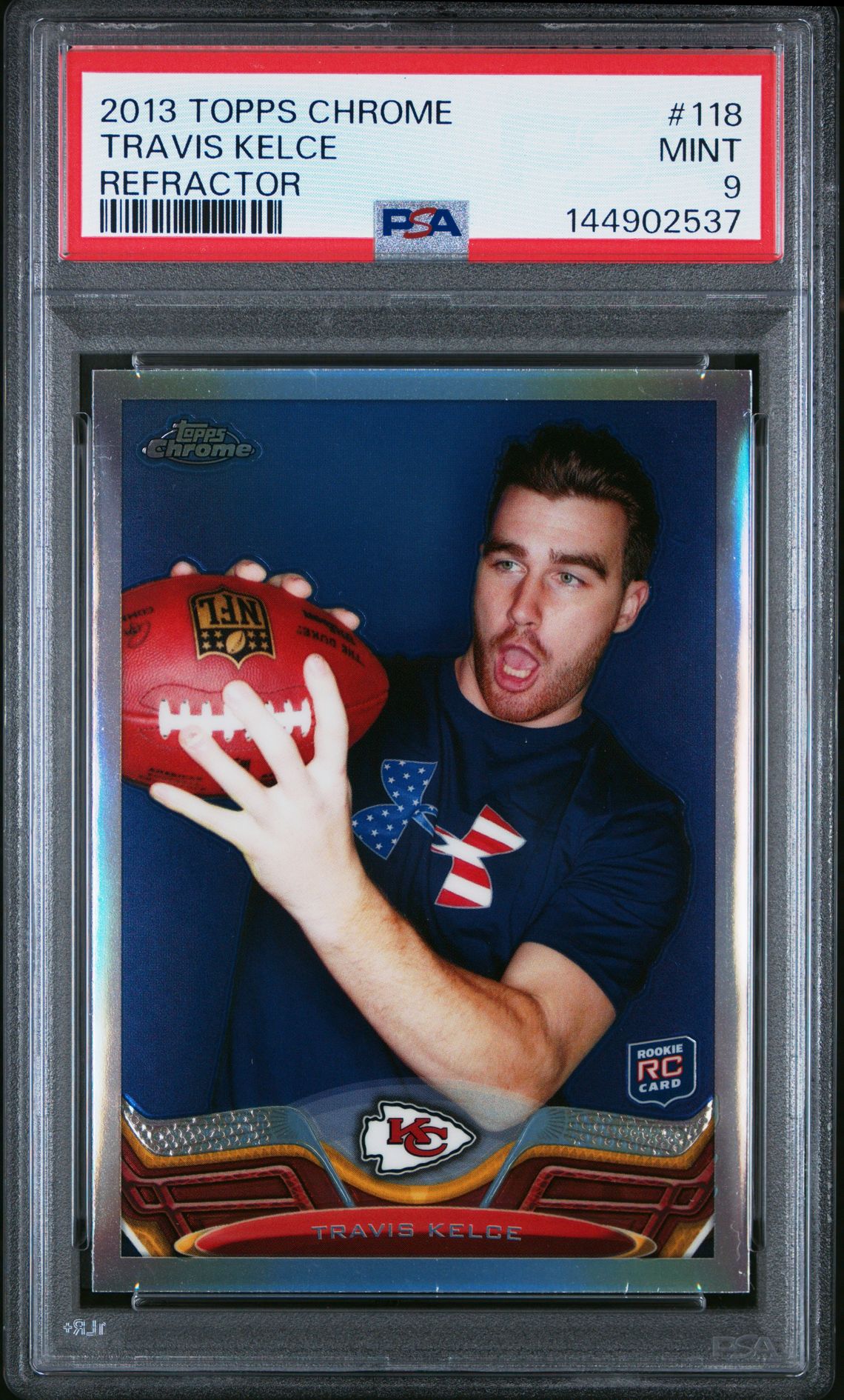 2013 Topps Chrome TOPPS CHROME REFRACTOR #118 Travis Kelce front