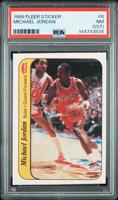 1986 Fleer #8 Michael Jordan front
